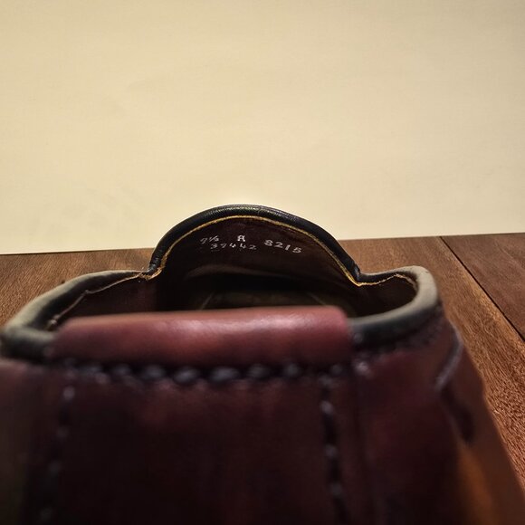 ALLEN EDMONDS Grayson Tassel Loafers Burgundy Leather Size 9 1/2A Made in USA - Picture 6 of 13